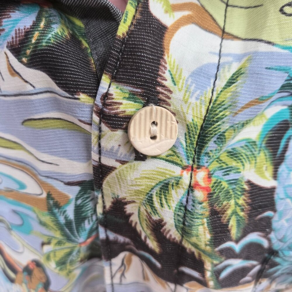 Tommy Bahama Coconut Point Button Down Aloha Tiki Shirt Size Large - Picture 7 of 13